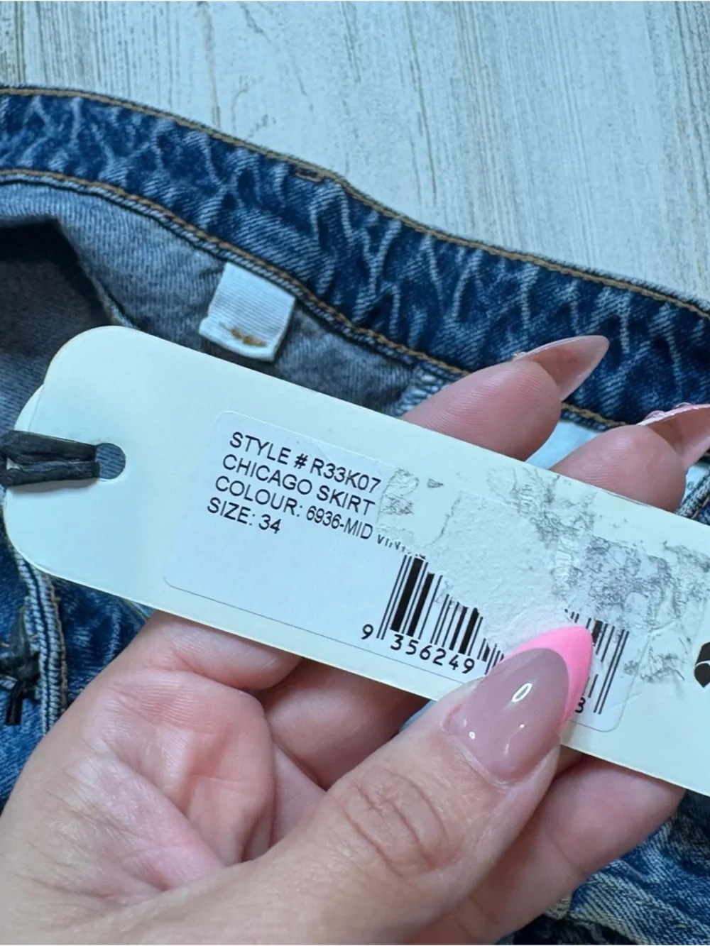 NWT ROLLA'S Chicago Skirt in Mid Vintage Blue Size 34 - Picture 6 of 8